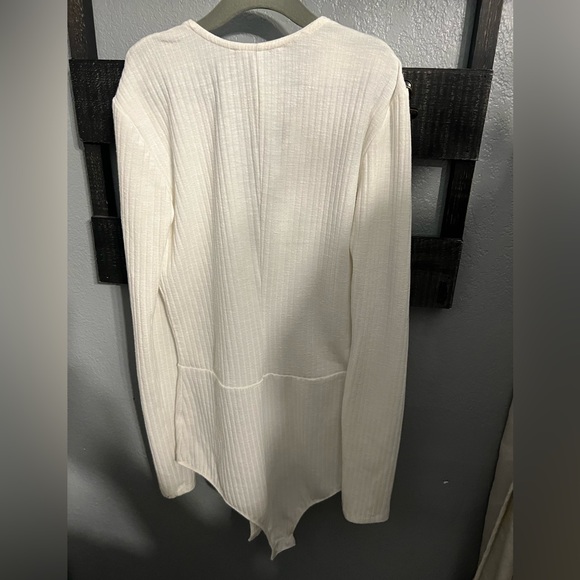 Maddy K White Lace Up Bodysuit - Picture 4 of 4